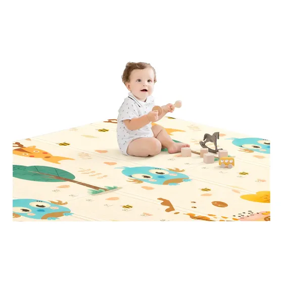 Alfombra Antigolpes Niños Bebes Plegable 150x200cm Con Bolso