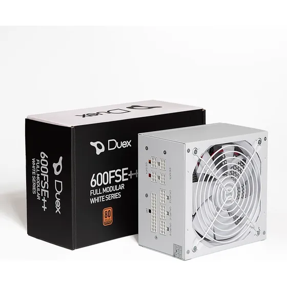 Fonte Duex Dx-600fse++ White 600w 80 Plus Bronze Pfc Modular Cor Branco 127/220v