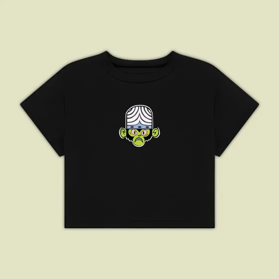 Playera Crop Top Chicas Superpoderosas Bordado Croptop Moda