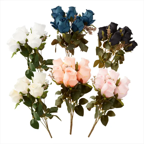 Ramo Pimpollos Luz 43cm Flores Artificiales Decoracion