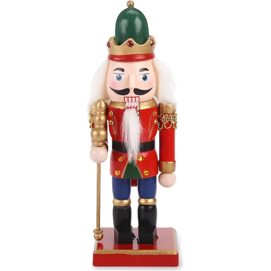 Muñeco Navideño Cascanueces, 19,81 Cm Rojo Para Mesa