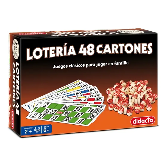 Juego De Mesa Loteria 48 Cartones Clasicos Didacta