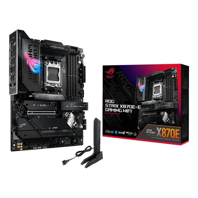Tarjeta Madre Asus Rog Strix X870e-e Gaming Wifi Lga Am5 4x Ddr5 5x M.2 Pcie 5.0 Usb-c Wifi 7 Bt 5.4 Atx