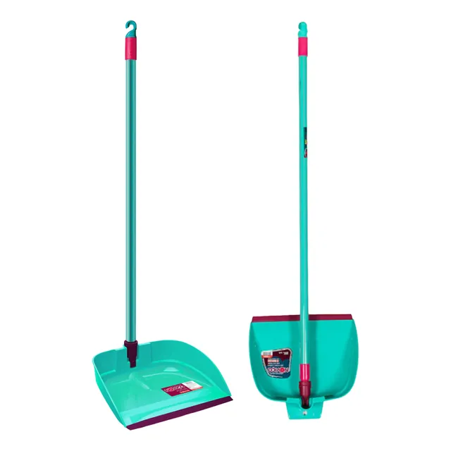 Pá De Lixo Dobravel Ergonomica Com Cabo Longo 90 Cm Noviça