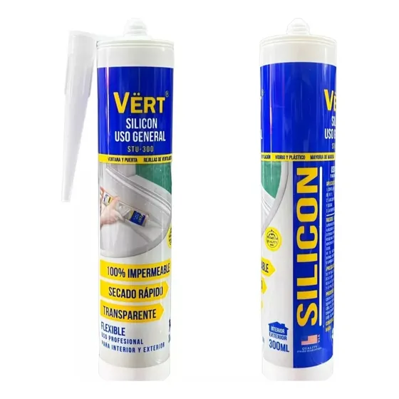 Silicón Marca Vërt Transparente 300 Ml