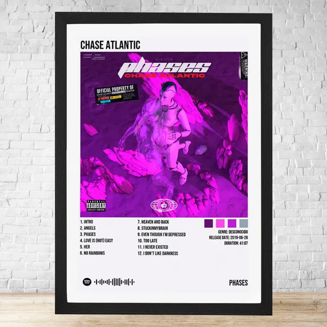 Cuadro Chase Atlantic Phases 30x40 Con Vidrio Y Marco C857