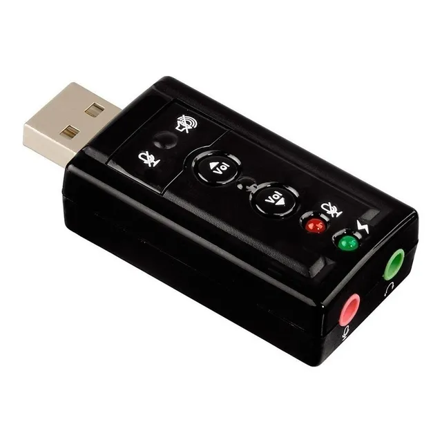 Tarjeta De Sonido Usb 7.1 Con Control De Volumen En Empaque
