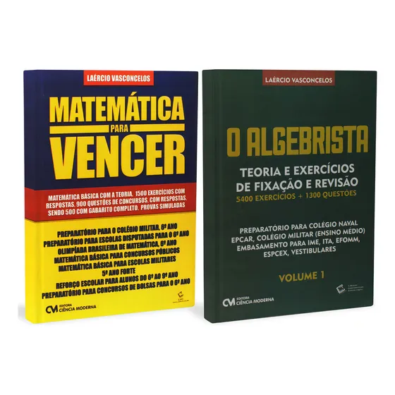 Kit Matemática Para Vencer + O Algebrista (laércio Vasconcelos), De Laercio Vasconcelos. Editorial Diversas, Capa Mole Em Português, 2023