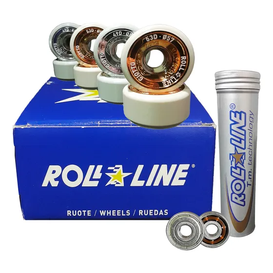 8 Ruedas Roll Line Giotto + 16 Rulemanes Abec 1