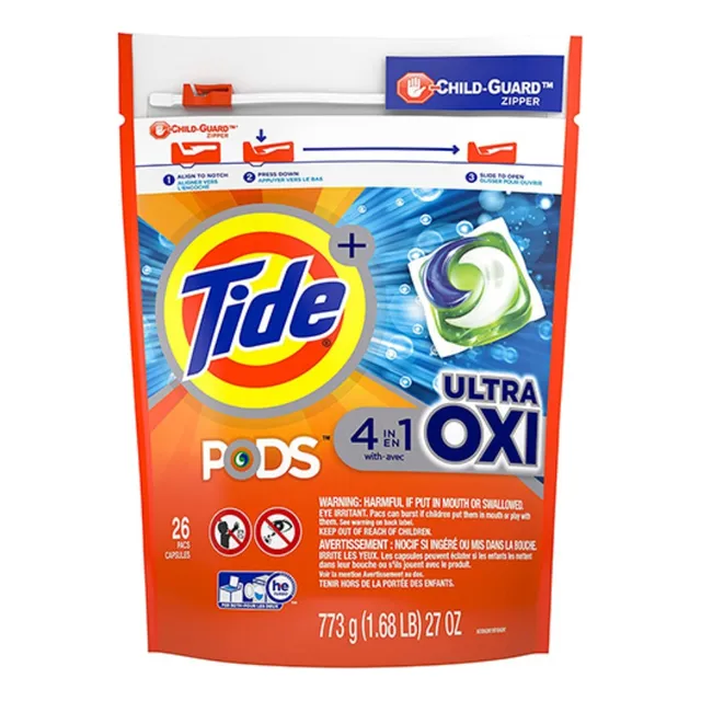 Detergente Para Lavadora 26 Cápsulas Tide-oxi Clean    