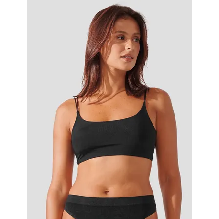 Sutiã Top Alça Dupla Com Bojo Removível