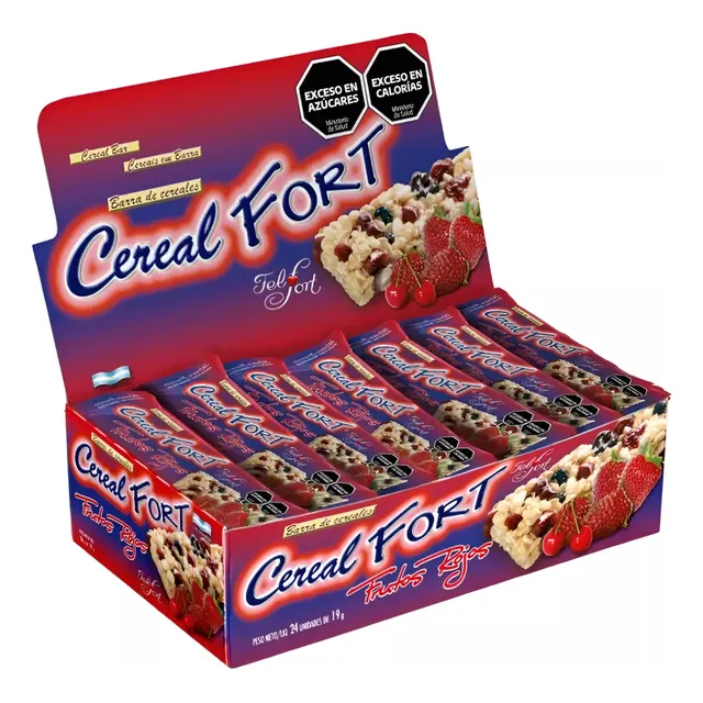 Barritas Cereal Fort Frutos Rojos Light X 24u - Felfort