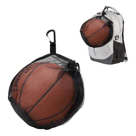 Bolsa De Malla Para Balones - Duradera Y Portátil, Negra