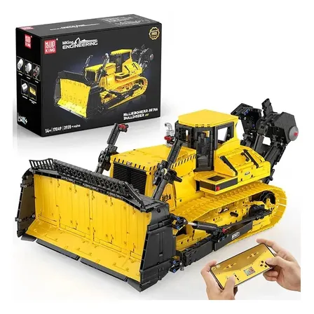 Blocos Montar Mouldking 17049 Trator Esteira Liebherr Pr766 3935