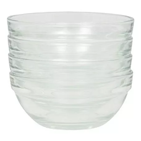 Stackable Serving Cooking Mixing Prep Clear Glass Bowl, 3.5-