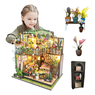 Kit Casa Muñecas En Miniatura Para Bricolaje,doble Capa Casa Kit Casa Muñecas En Miniatura Para Bricolaje,doble Capa Casa