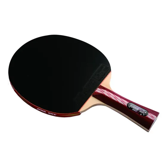 Raquete de ping pong DHS 4002 preta/vermelha FL (Côncavo)