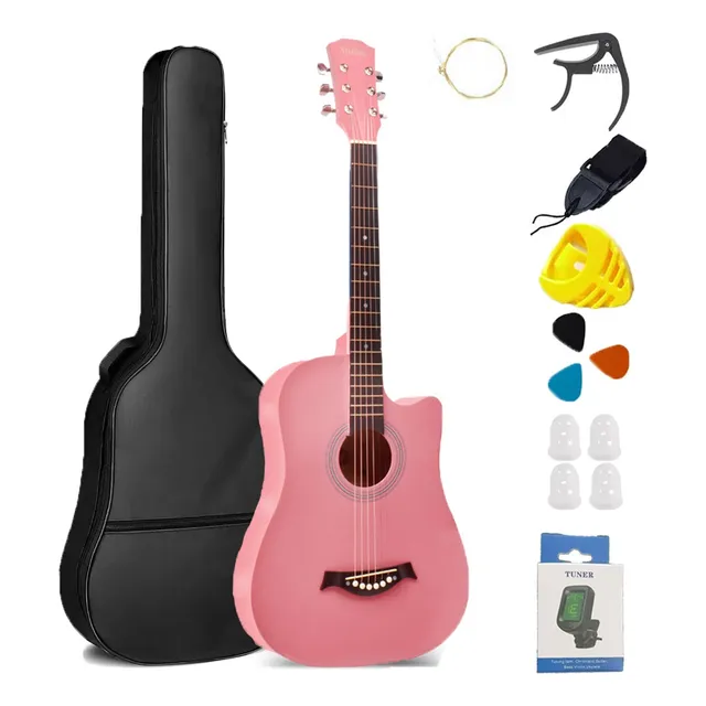 Una Nueva Guitarra Acústica De 38 Pulgadas Para Principiante