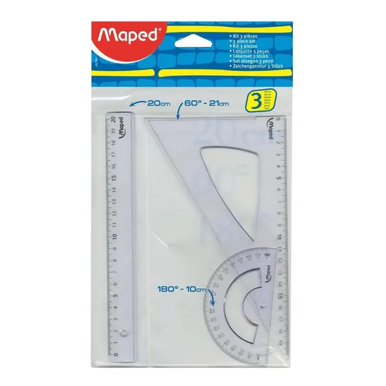 Set Maped De Geometria Blister X 3 Piezas Eco