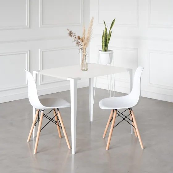 Mesa De Cocina Comedor Chica Sin Tornillos Blanca | Mite