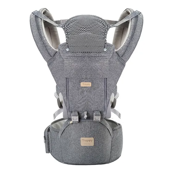 Portabebés Ergonómico 6 En 1 Para Recién Nacidos A Niños Pequeños, Mochila Porta Bebé Con Asiento De Cadera Para Bebés De 3 A 36 Meses, 3 A 15 Kg, Tamaño Ajustable Para Un Mejor Apoyo Lumbar
