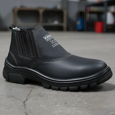 Botina Bota Couro Combat Marca Kadesh Bico De Aço - Ca 43069
