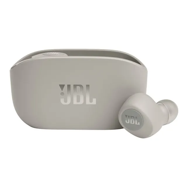 Audífonos in-ear gamer inalámbricos JBL Wave 100TWS JBLW100TWS ivory con luz LED