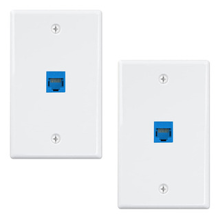 Placa De Pared Ethernet De 1 Puerto, Rj45 Cat6 Hembra A Hemb Placa De Pared Ethernet De 1 Puerto, Rj45 Cat6 Hembra A Hemb