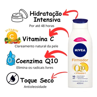 Creme Nivea Hidratante Firmador Q10+ Vitamina C 400ml Creme Nivea Hidratante Firmador Q10+ Vitamina C 400ml