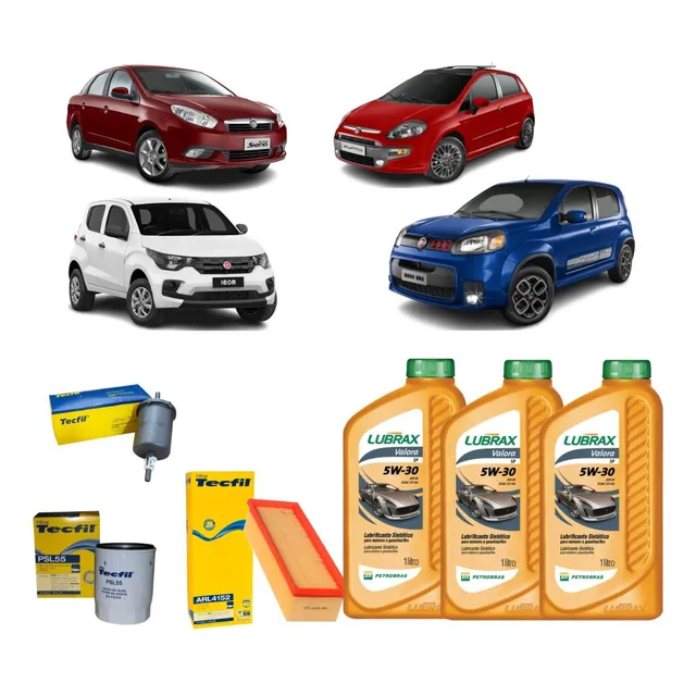 Kit Troca De Oleo Mobi 1.0 8v Firefly Punto Uno Evo 1.4 5w30