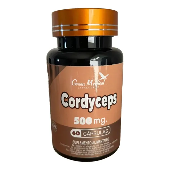 Cordyceps 500mg 60 Cápsulas Energía y Resistencia Green Medical