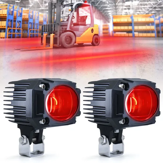 Etzone Nueva Luz Led Carretilla Elevadora Roja Linea Recta W
