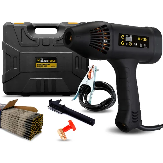 Pistola De Solda Inversora Mma 120a Portátil + Eletrodo