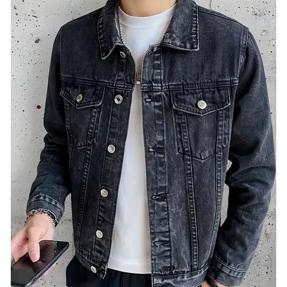 Venta Al Por Mayor De Chaqueta De Mezclilla Holgada Para Hombre 2023, Nuevo Estilo Coreano