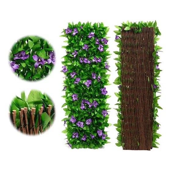 Panel Decorativo De Cercado De Hiedra Artificial Sintética