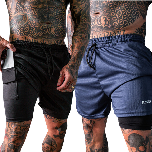 Kit 2 Shorts 2 Em 1 Masculino Dryfit Academia Kit 2 Shorts 2 Em 1 Masculino Dryfit Academia