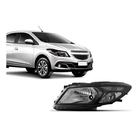 Farol Mascara Negra Onix Prisma 2012 2019 Esquerdo Esquerdo/motorista