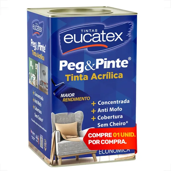 Tinta Latex Eucatex Peg Pinte Acrilico Verde Recife 18l