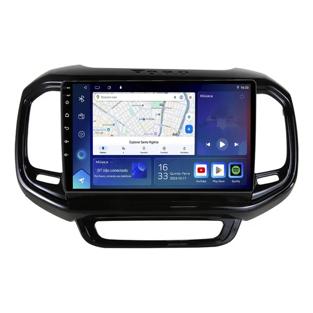 Multimidia Fiat Toro Adak 9p Octacore Carplay 6gb 128gb