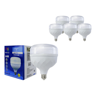 Foco Led Luminaria 60w Potente 5700lm Hogar Base E27 5 Pzas Foco Led Luminaria 60w Potente 5700lm Hogar Base E27 5 Pzas