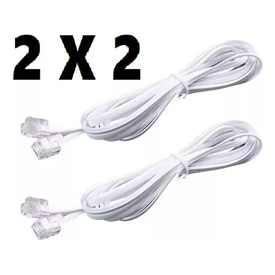 Cable Rj11 Telefonico Para Linea Cantv Modem ( 2unidades)