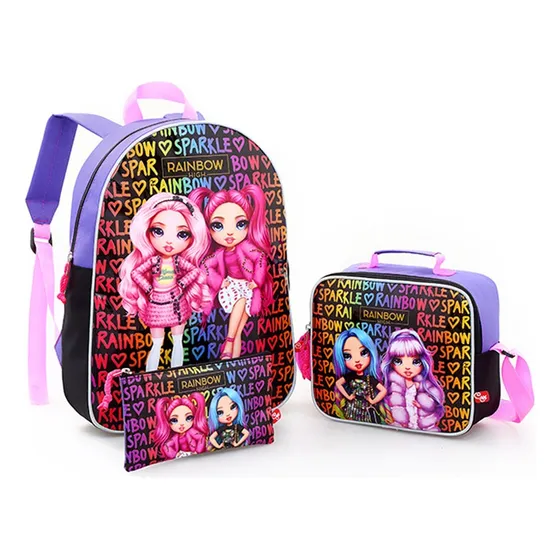 Morral + Lonchera + Cartuchera Rainbow High