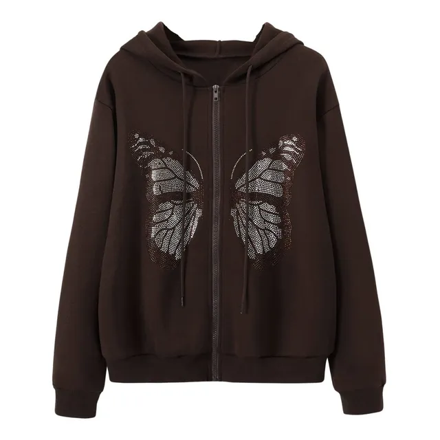 Sudadera Manga Larga Capucha Cordon Frontal Para