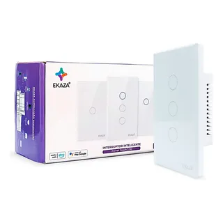 Interruptor Inteligente Wifi 3 BotÔes Smart Touch Alexa Interruptor Inteligente Wifi 3 BotÔes Smart Touch Alexa