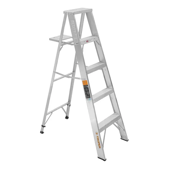 Escalera De Tijera 100% Aluminio Tipo Ll 4 Peldaños, Truper