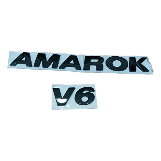 Insignia Emblema Vw Amarok Negro Piano Porton Trasero.