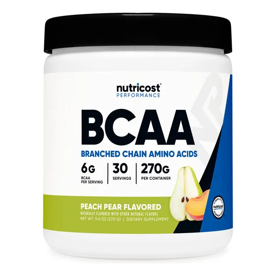 Bcaa Powder Nutricost 2:1:1 Sabor Melocotón Y Pera, 30 Porci