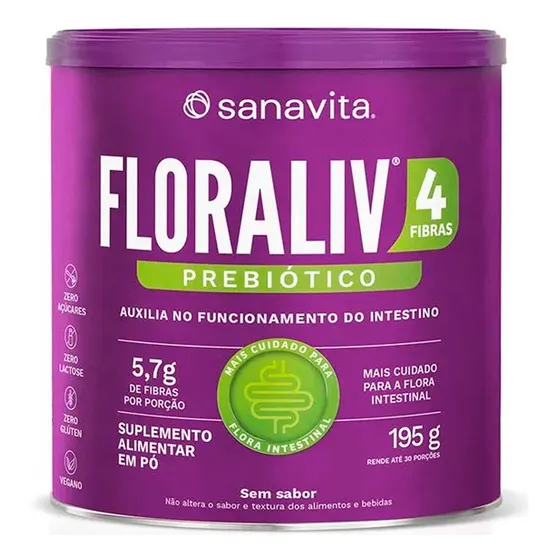 Floraliv Sanavita - Fonte De Fibras 5,7g - Sem Sabor - 195g