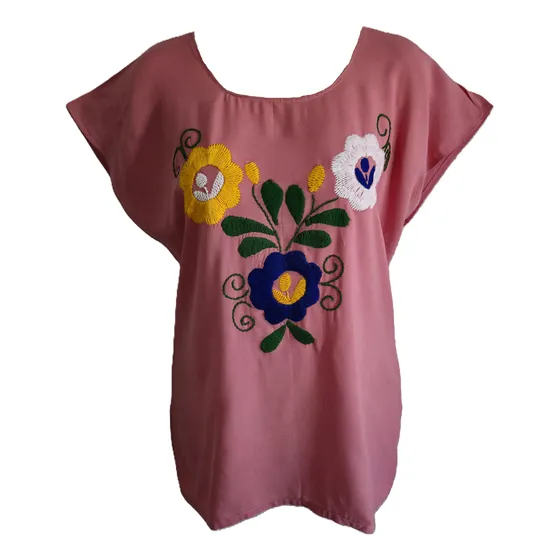 Blusa Bordado Tuxtepec Oaxaca Tela Rayon