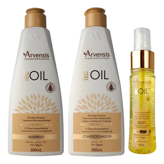 Kit Arvensis Tec Nutrição Oil Shampoo + Cond + Finalizador